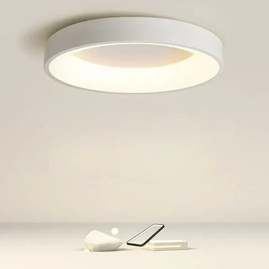 Round Surface-Mount LED Ceiling Light - White 30cm Diameter, Adjustable Brightness and Color Temperature